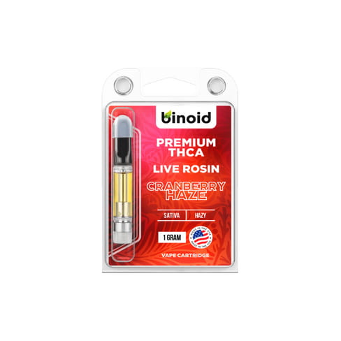 Cranberry Haze 97% THCa Cartridge | Live Rosin Terpenes