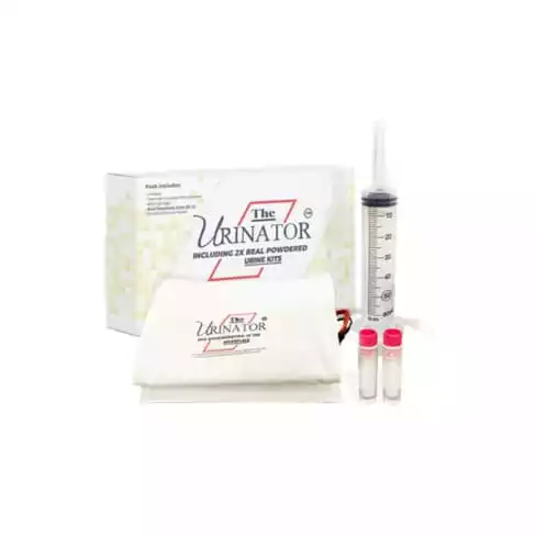 Urinator Testing Device With Powdered Urine